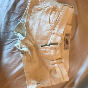 white Jean shorts